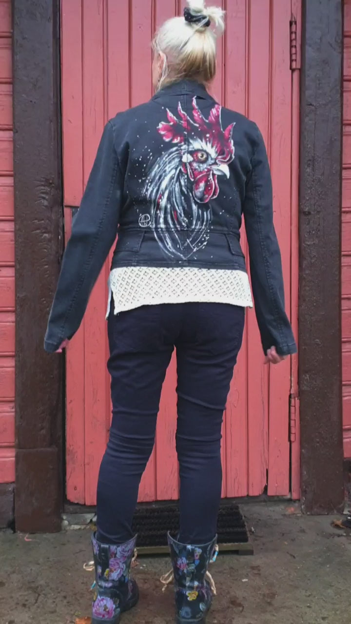 battle-rooster-hand-painted-upcycled-denim-jacket-on-model