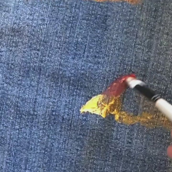 Jumpy Magic Mushrooms Hele Artwear painting one of a kind upcyckled jacked