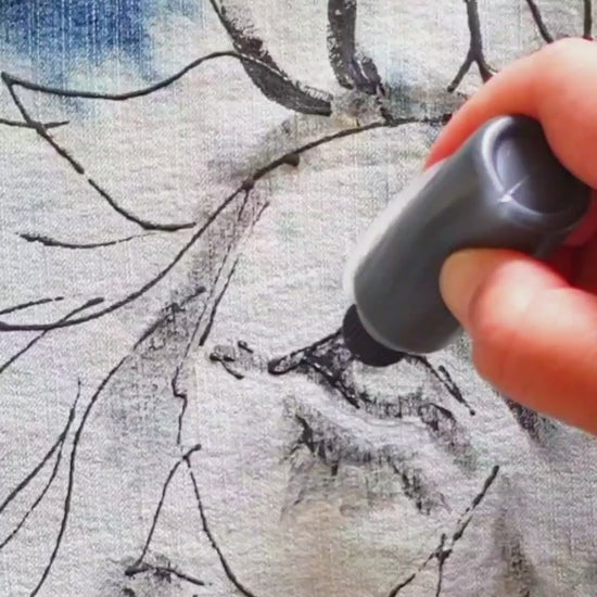 The King of the clouds Hele Artwear painted jacket painting one of a kind