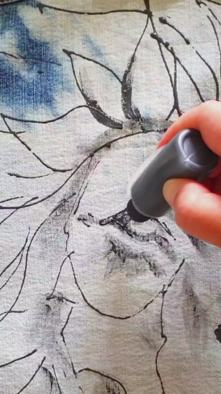 The King of the clouds Hele Artwear painted jacket painting one of a kind