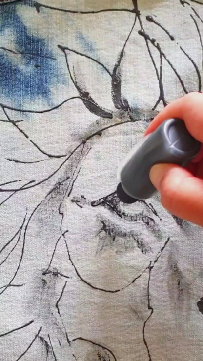 The King of the clouds Hele Artwear painted jacket painting one of a kind